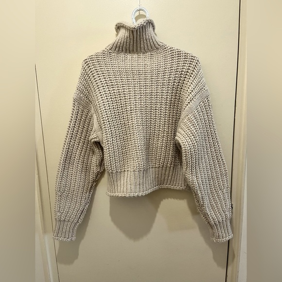 H & M Chunky-Knit Sweater Size XS Light Beige - Picture 3 of 5